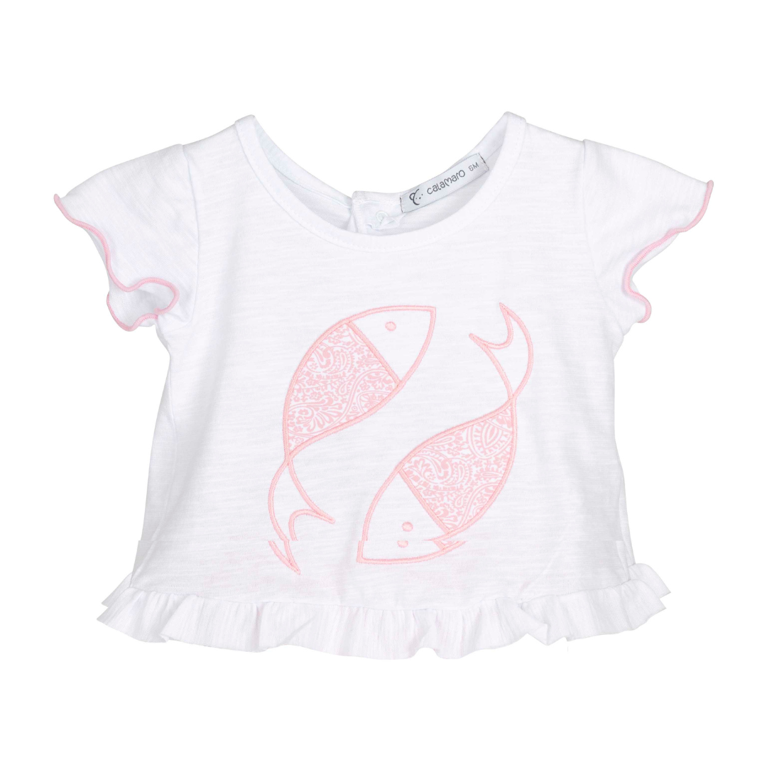 Ensemble t-shirt et culotte de bain rose fille – Collection Cachemir