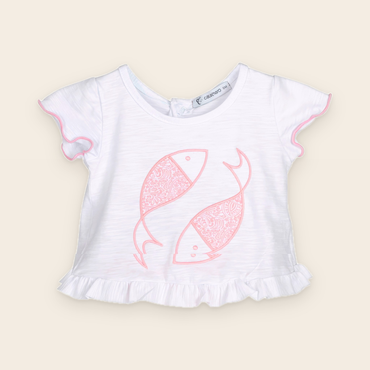 Ensemble t-shirt et culotte de bain rose fille – Collection Cachemir