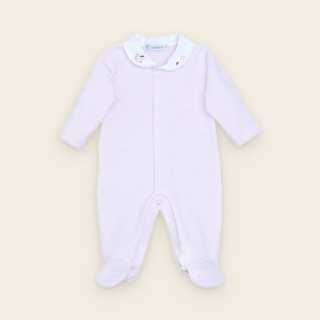 Sugar sleepsuit – pink – front view