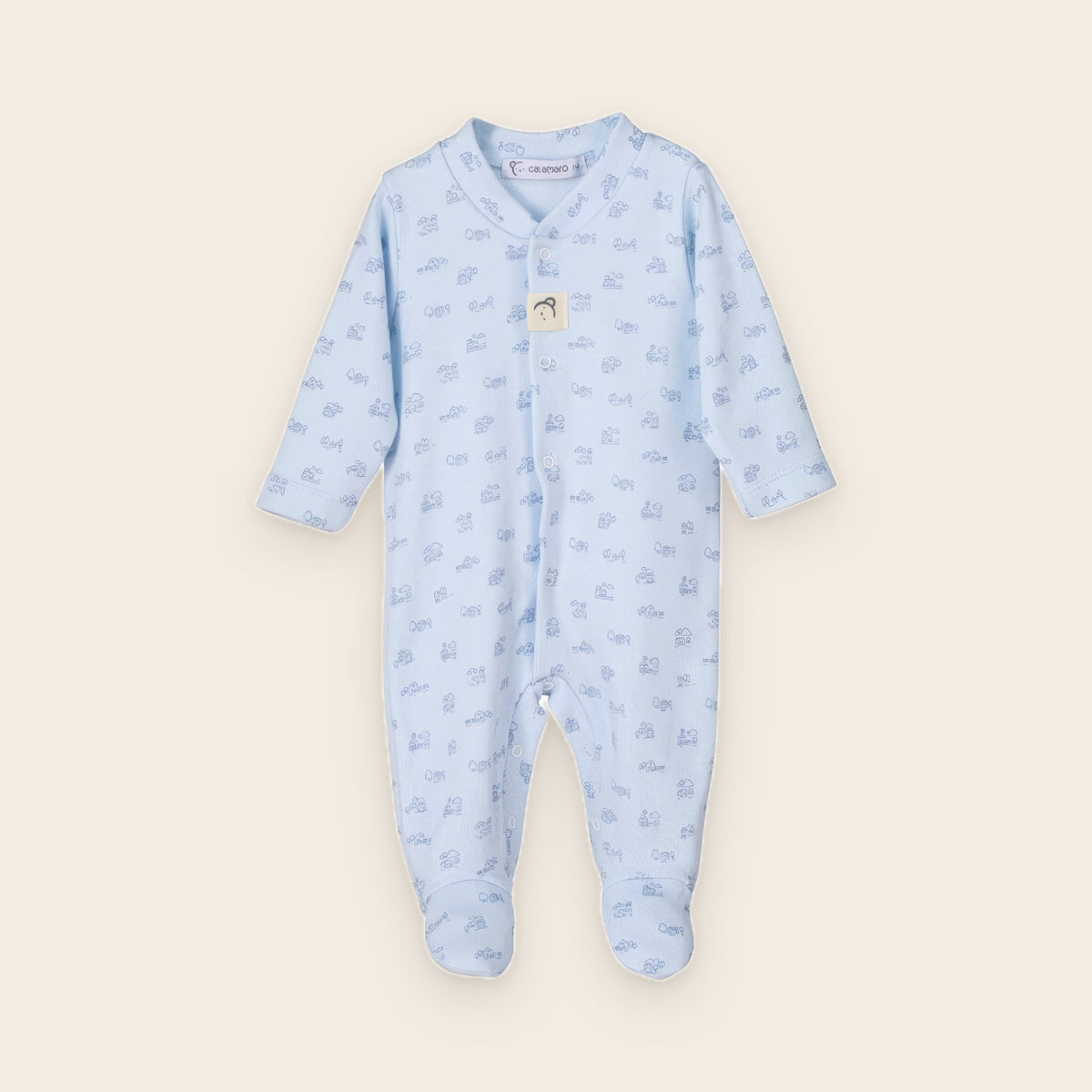 Pelele Petites Maisons – azul – vista frontal