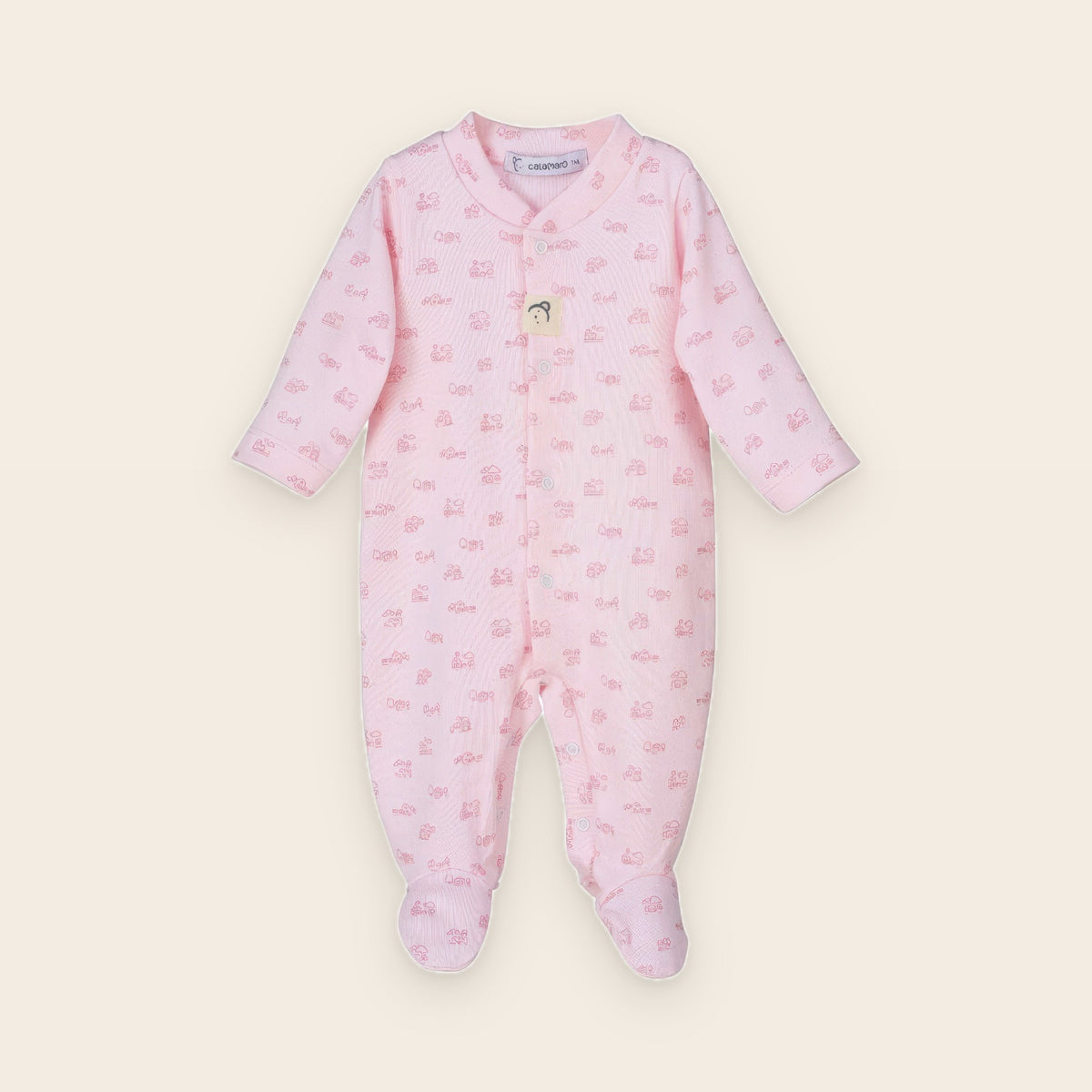Pelele Petites Maisons – rosa – vista frontal