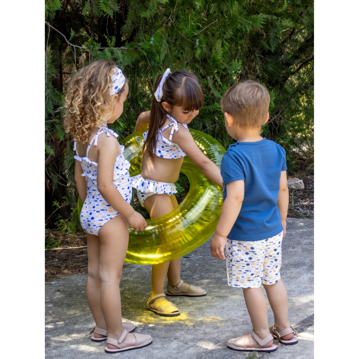 Maillot de bain culotte fille – collection Poissons