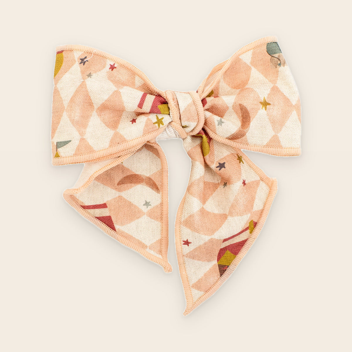 Nœud cheveux Mistral Circus – pêche – vue de face