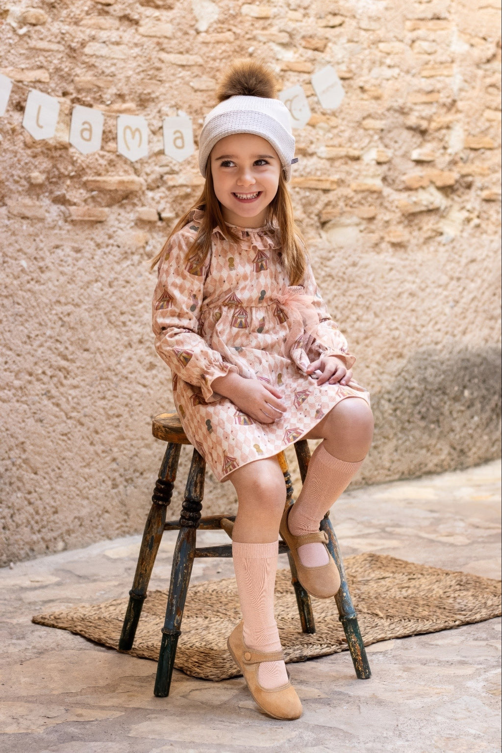 Lazo para el pelo Mistral Circus – rosa – en un niño