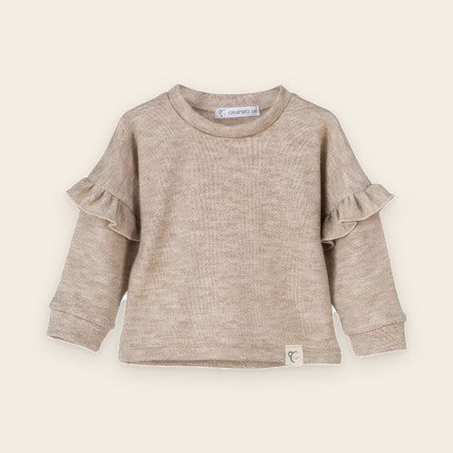 Sweatshirt Berlin · fille – beige – vue de face