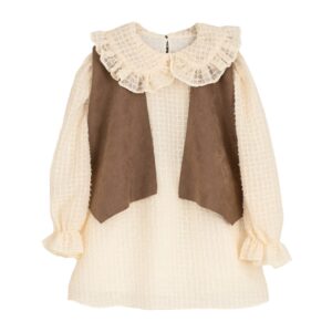 Conjunto vestido y chaleco Raw